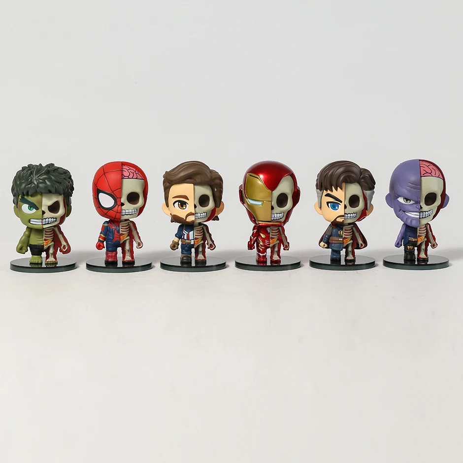 

Marvel Мстители, железный человек, Человек-паук, Капитан Америка, Халк, танос, доктор, странное оформление, настольная модель, набор игрушек