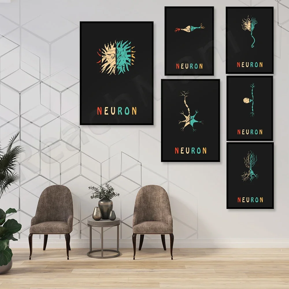 Нейронаука художественные постеры когнитивное биологическое искусство нервная