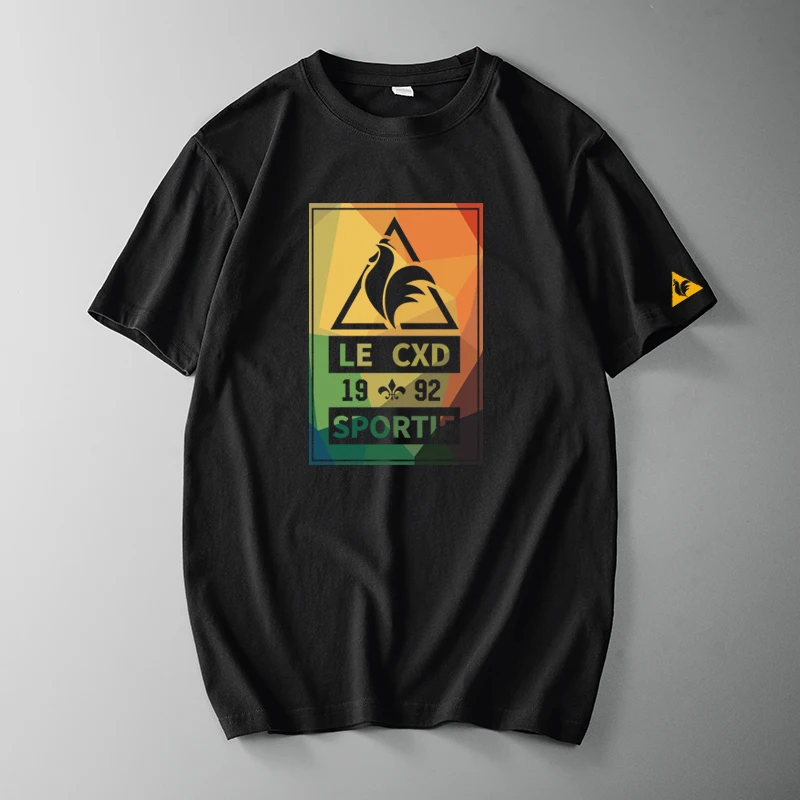 

Мужская Повседневная дышащая Спортивная Футболка Le Coq sportif 2022, модная рубашка с коротким рукавом и 3D принтом, мотоциклетная футболка