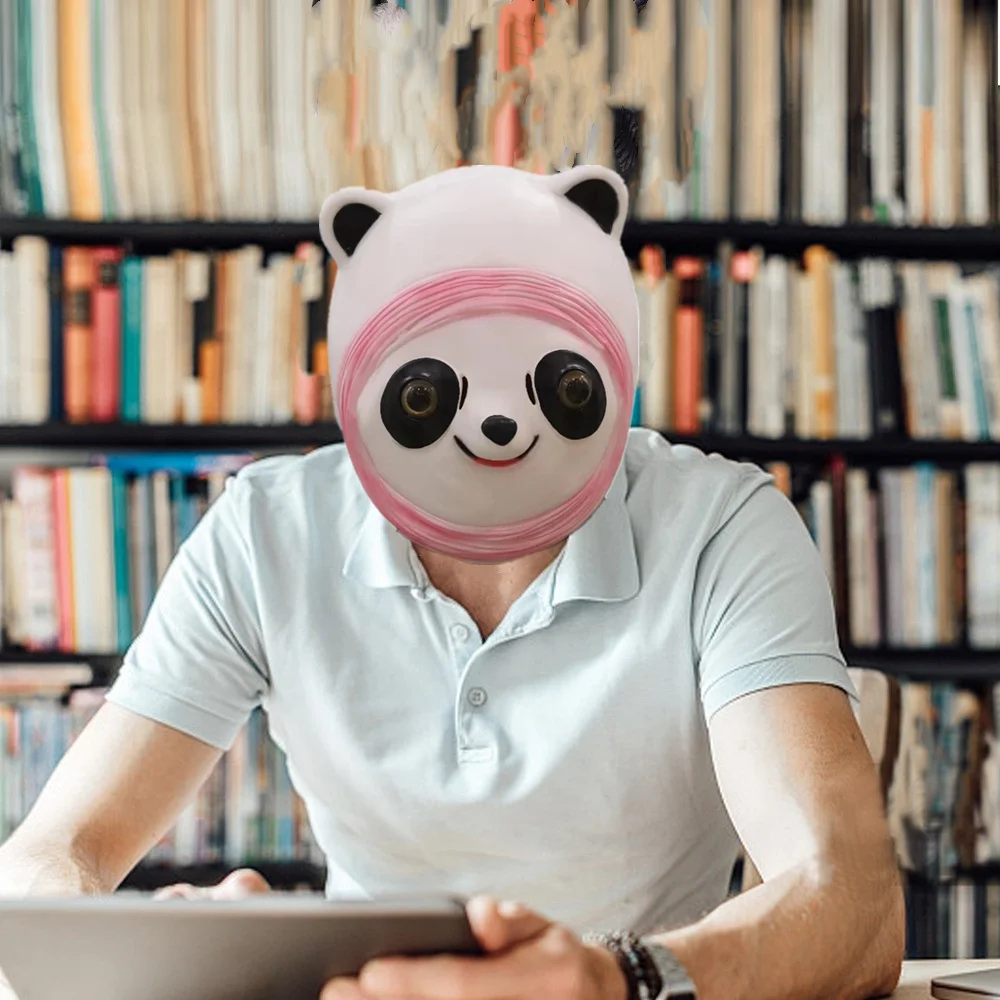 Маска животного панда Лошадь Единорог Роскошная Новинка Хэллоуин искусственное