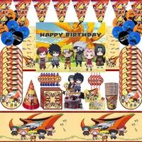 naruto birthday party decoration foil balloon disposable tableware paper cup plate napkins for kid birthday party event supplies