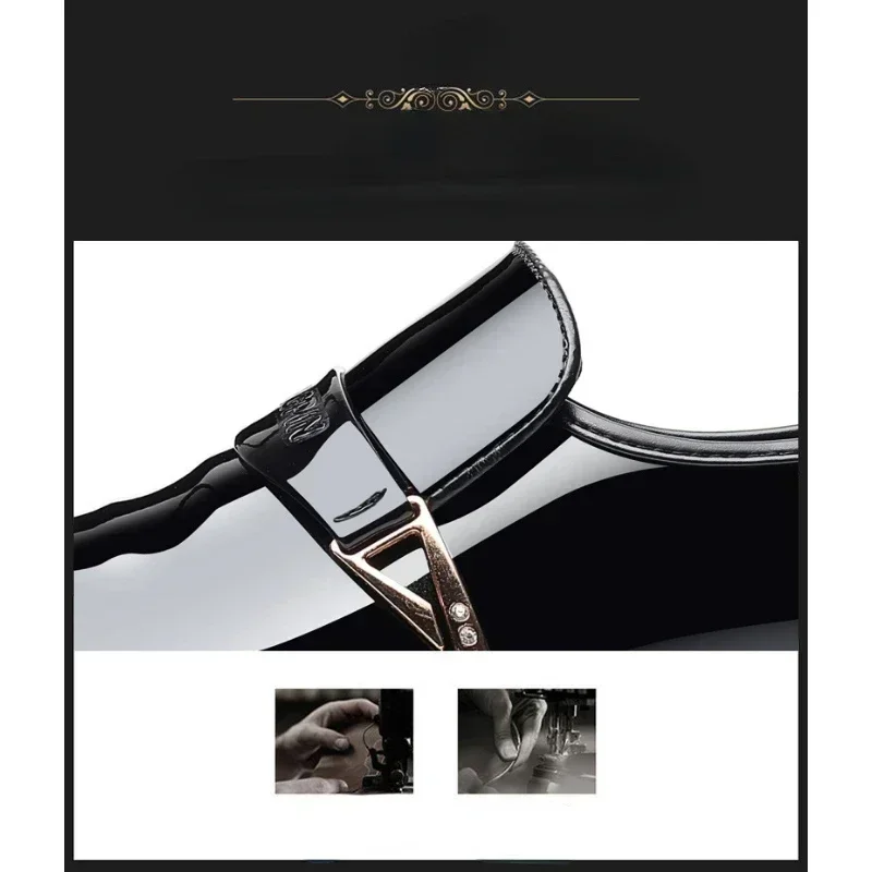 Мужская обувь большого размера новый стиль лакированное деловое платье из