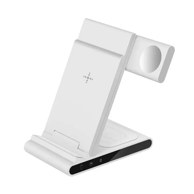 

3 In 1 Foldable Wireless Charger Stand For Phone 14 13 12 11 XS X 8 Fast Charging Dock Station For Watches 8 7 Air Pods