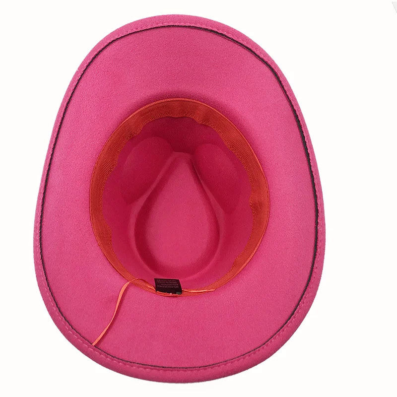 Кепка в ковбойском стиле для мужчин и женщин шляпа из монохромного фетра