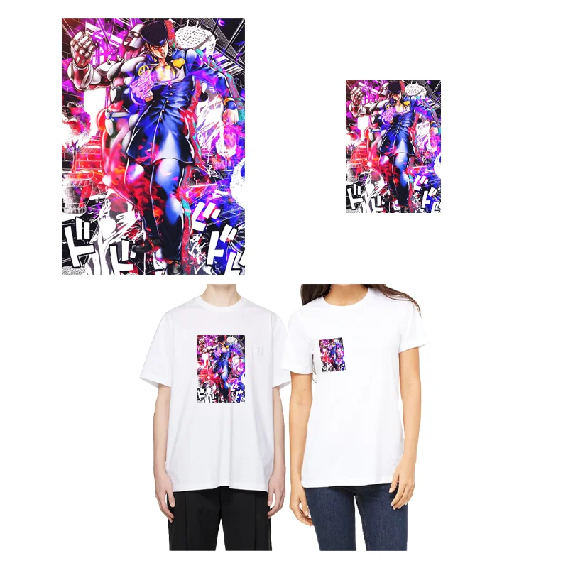 

Iron-on Stickers For Clothes;Animation "JOJO's Bizarre Adventure" personality handsome Higashikata Josuke illustration Pattern