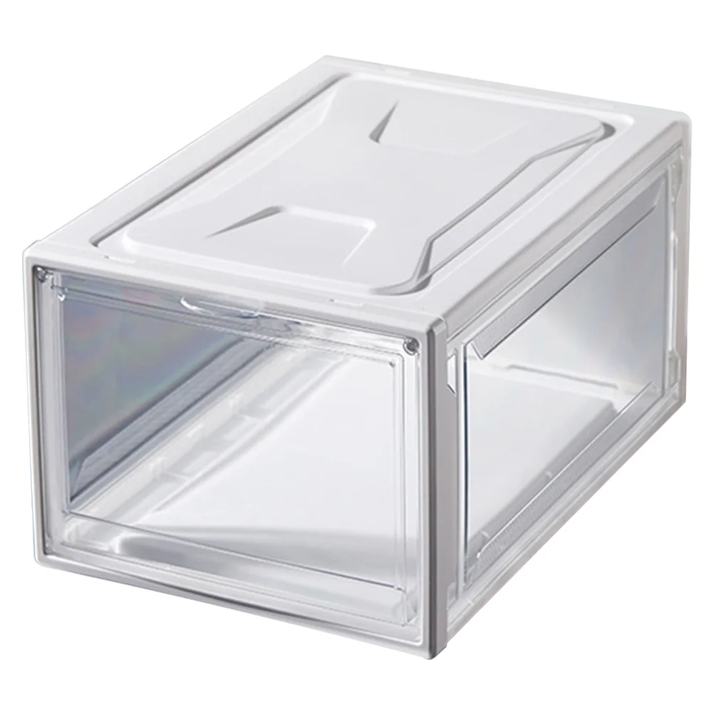 

Box Organizer Shoe Shoes Storage Stackable Sneaker Shelf Holder Boot Entryway Drop Closet Cabinet Front Bins Clear