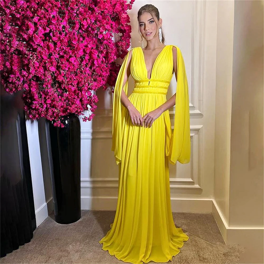 

Ashely Alsa Elegant Women Formal Evening Dresses V Neck A Line Long Prom Party Dress Special Occasion Pageant Gown Vestidos