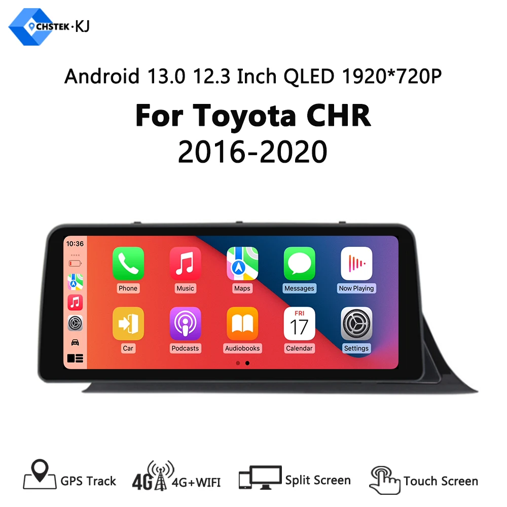 

For Toyota C-HR CHR 2016-2020 QLED 2K 8Core 8G+256G Android Car Multimedia Radio GPS Navigation CarPlay Auto Stereo Video Player