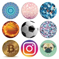 9PCS Cartoon Football Expanding Phone Stand Grip Finger Rring Support Anti-Fall Round Phone Holder for iPhone Accessories
