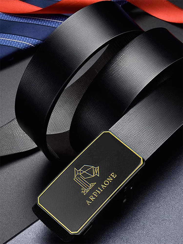 Мужские джинсы с автоматической пряжкой 12 созвездий из ПУ кожи