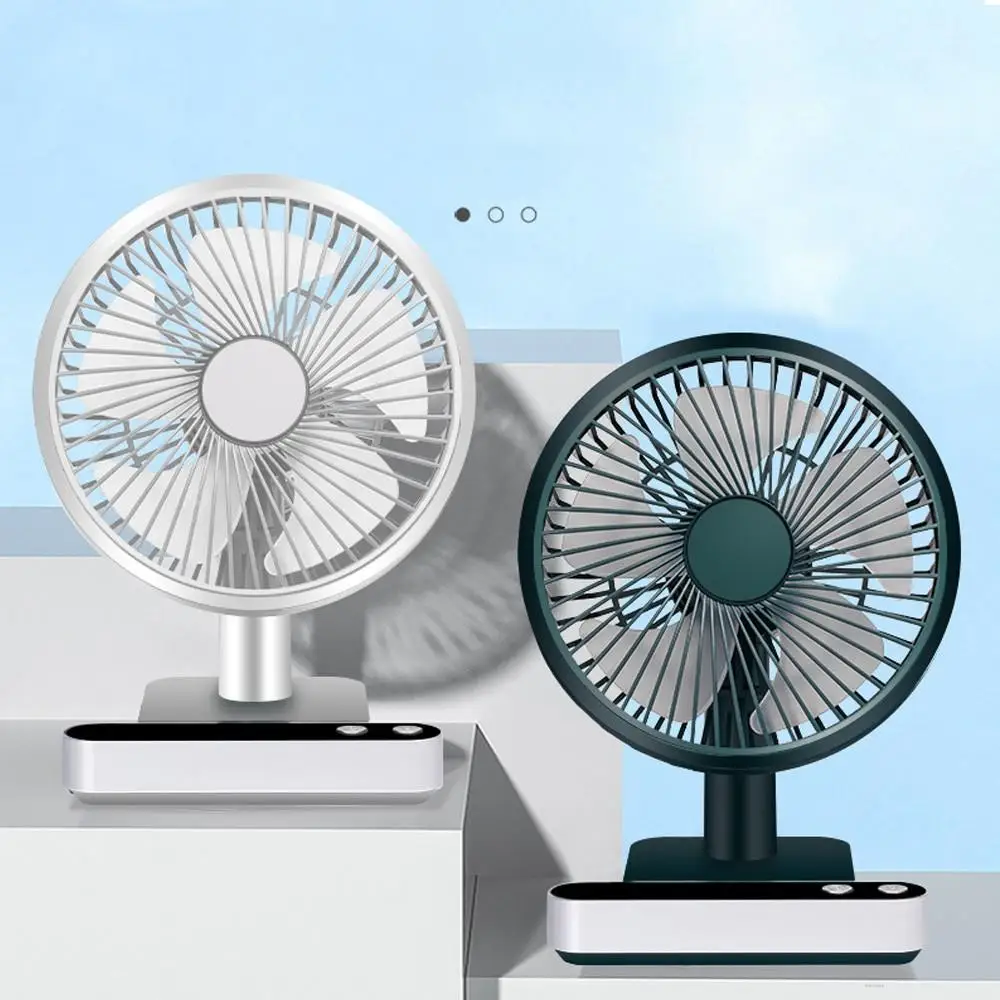 

Shaking Head Desktop Fan Digital Display USB Small Fan Rechargeable Long Battery Life Air Cooler Fan Silent Cycle Electric Fan