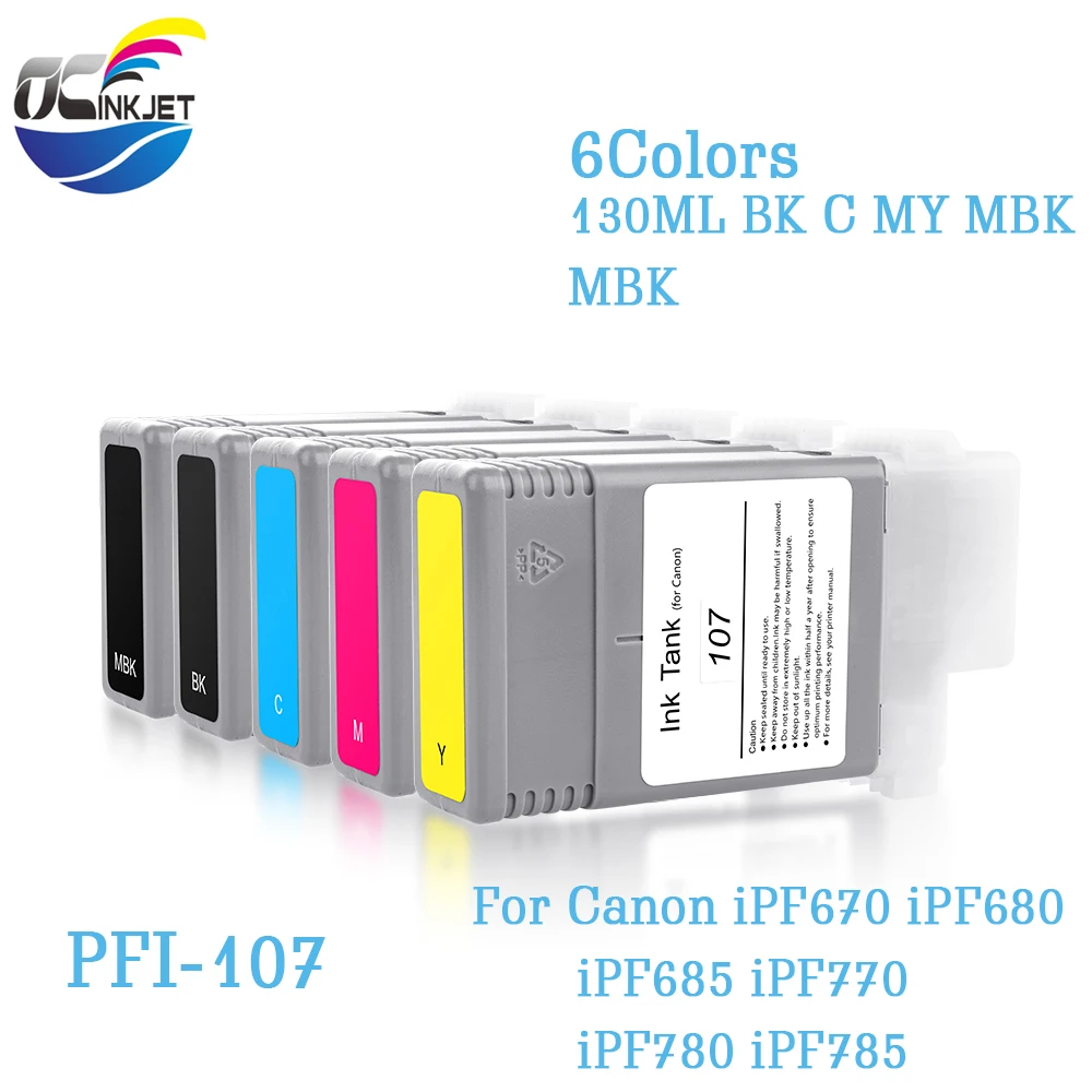 

Картридж для принтера Canon iPF670 iPF680 iPF685 iPF770 iPF780 iPF785, 6 цветов, 130 мл
