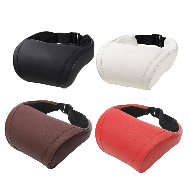 

Memory Foam Car Neck Headrest Head Pillow Soft Leather Headrest Driving Home Office Compatible with -Tesla Model 3 Y X S