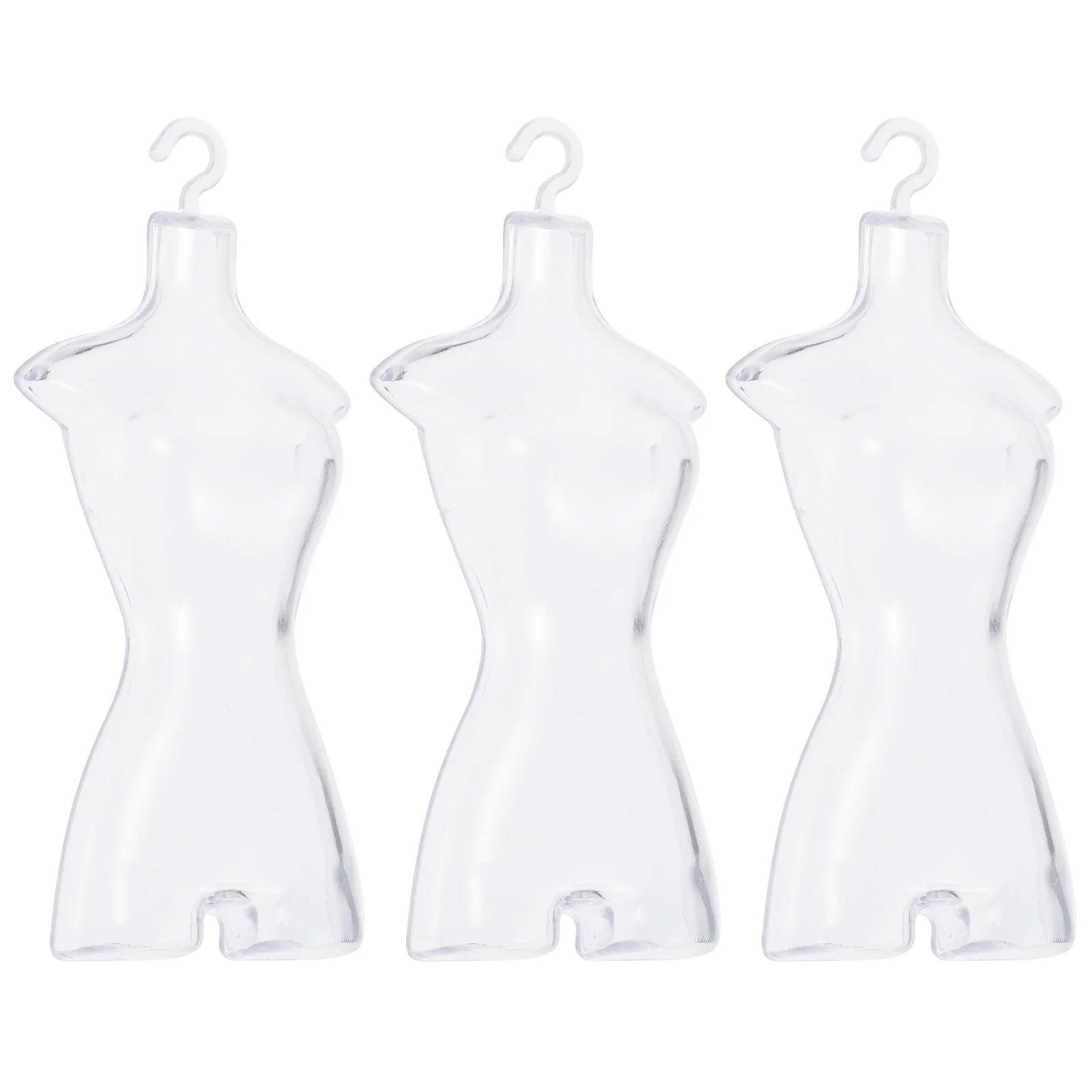 

3 Pcs Coat Hanger Dress Forms Maniquine Model Racks Miniature Dolls Shape Toys Display DIY Accessories Stand Clothes