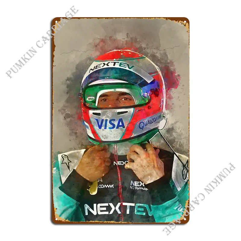 

Nelson Piquet Metal Plaque Poster Bar Wall Decor Wall Mural Plaques Tin Sign Poster