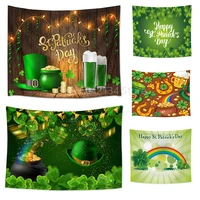 st patricks day tapestry bedroom window decoration wall hanging curtain background