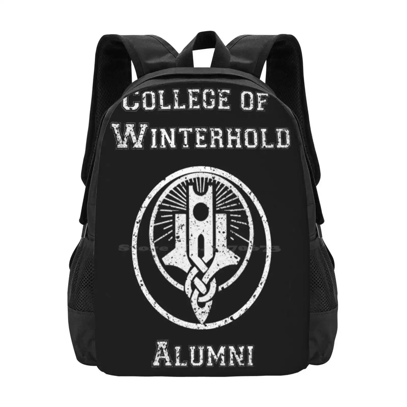 

College Of Winterhold Alumni Hot Sale Backpack Fashion Bags Skyrim Winterhold Mages The Elder Scrolls Tes V