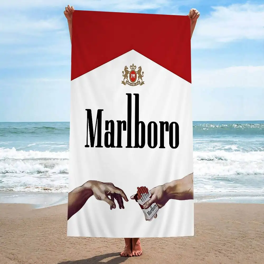 Фото Пляжное полотенце-плед из микрофибры Retro M-MarlboroS-S: быстросохнущее, с принтом, супервпитывающее, увеличенного размера №2