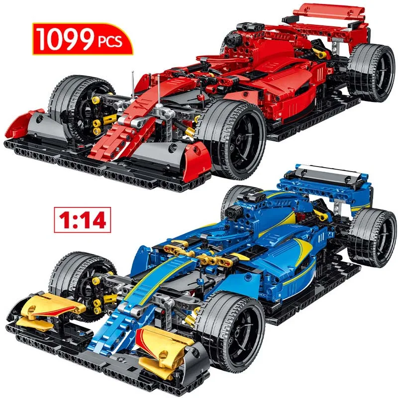 

1:14 City technical MOC Formula car Building Blocks Super Speed Drift Sport Racing vehicle Model Bricks Toys For Boyfriend kids