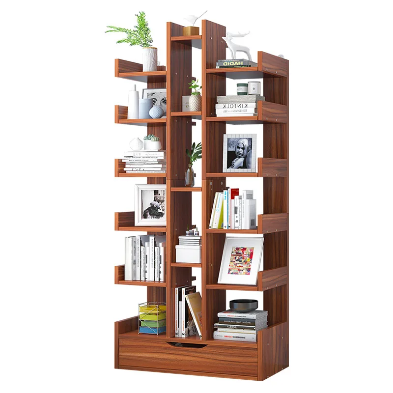 Bookshelf Multi-Layer Space-Saving Locker Home Bedroom Simple Floor Storage Rack Student Study Bookcase Storage Rack
