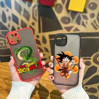 anime dragon ball dbz for apple iphone 13 12 11 pro max mini xs max x xr 6 7 8 plus frosted translucent phone case capa fundas