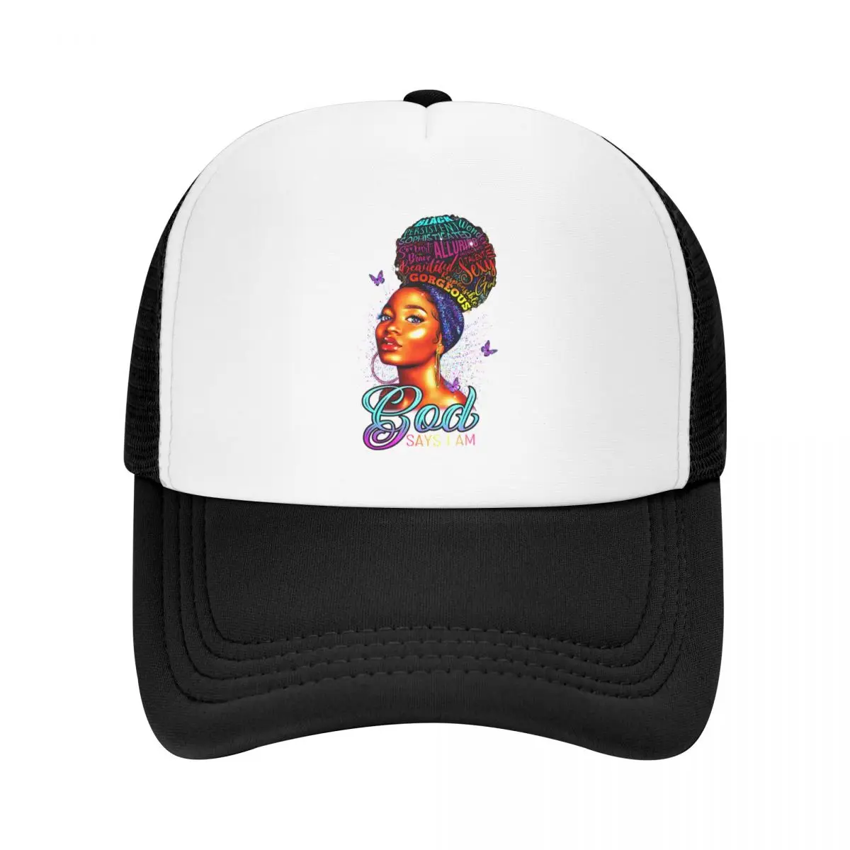 

Пользовательская афроамериканская Черная Женская Бейсболка для мужчин и женщин Регулируемая Кепка-тракер для улицы