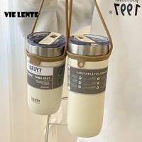 304 stainless steel thermos with lid double wall vacuum insulated travel coffee mug beer thermal cup cold hot drinks tumbler