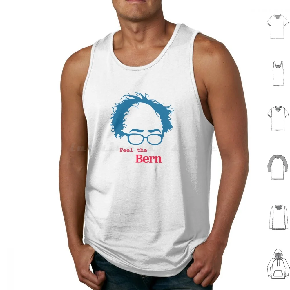 

Feel The Bern Tank Tops Vest Sleeveless Sanders Bernie Feel The Bern Democrat Politic Usa