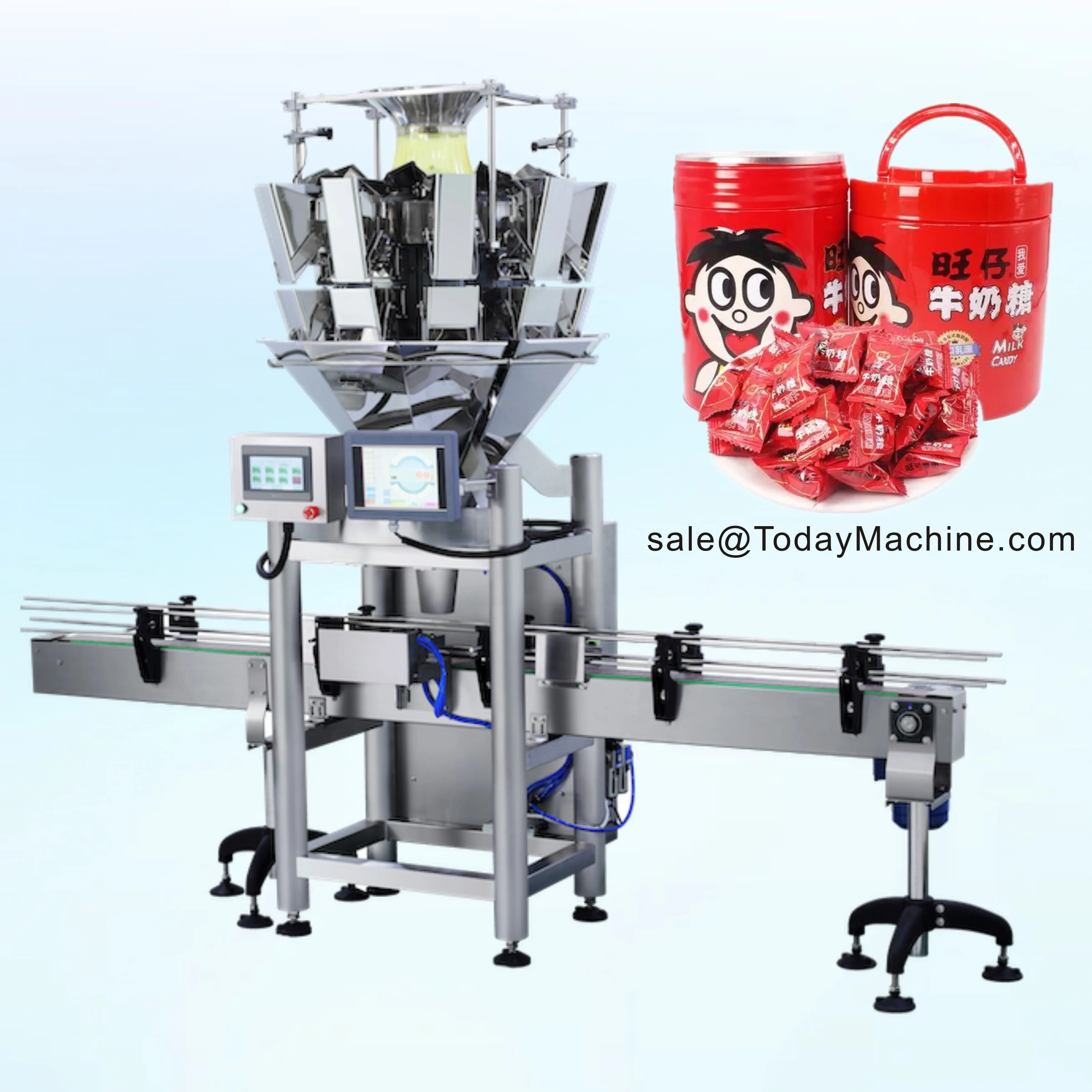 LT-G1000 Автоматическая банка с одной головкой кукурузный бункер для стеклянных