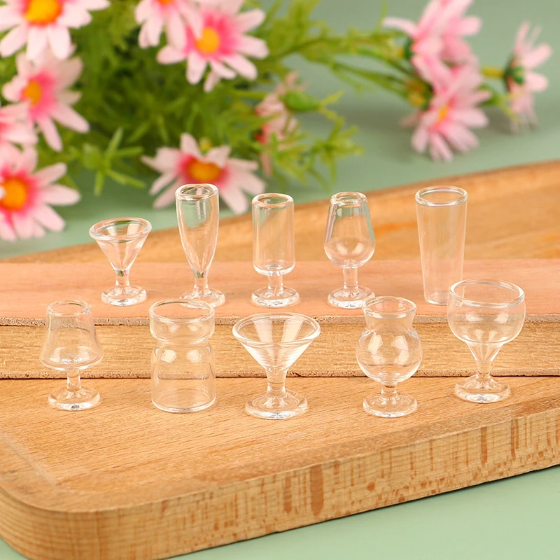 

Женская чашка для шампанского, чашка для сока, молока, чая, стеклянная банка 1:12, миниатюрная чашка для кукольного домика, стеклянная чашка, семейная чашка для десерта