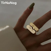 unique abstract face half ring fashion classic luxury contracted face expression index finger ring women jewelry gifts