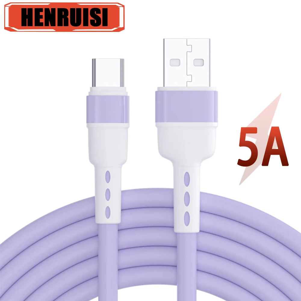 

5A Type-C Cable Fast Charger Data Sync Cable 100cm USB Cable For Xiaomi Huawei Samsung Charging Power Bank Mobile Phone Cable