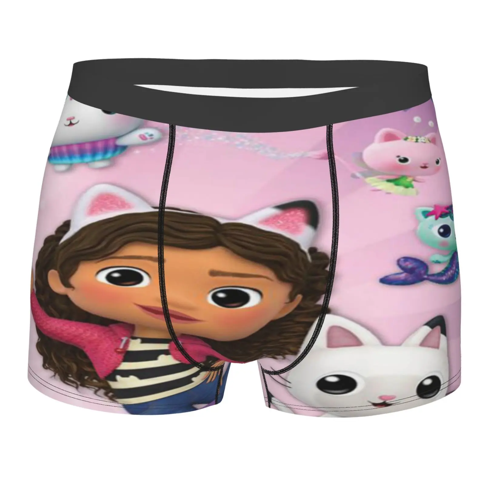 

Gabby's Cats 693 Men's Panties Long Leg Pink Boxer Shorts Polyester Men Boxer Moldeador Hombre Mens Polyesters Set And Top Set