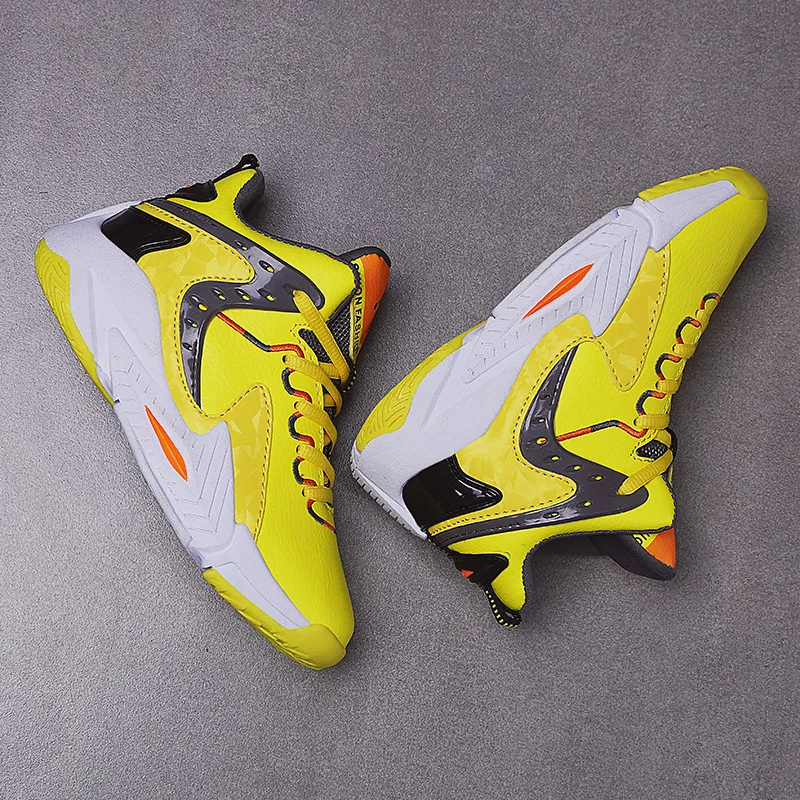 Autumn New Children's Basketball Shoes High quality Children's High top Youth Basketball Shoes Outdoor Training Basketball Shoes