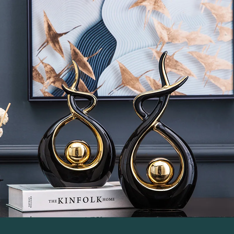 Керамическое украшение для дома фигурки украшения абстрактная статуя