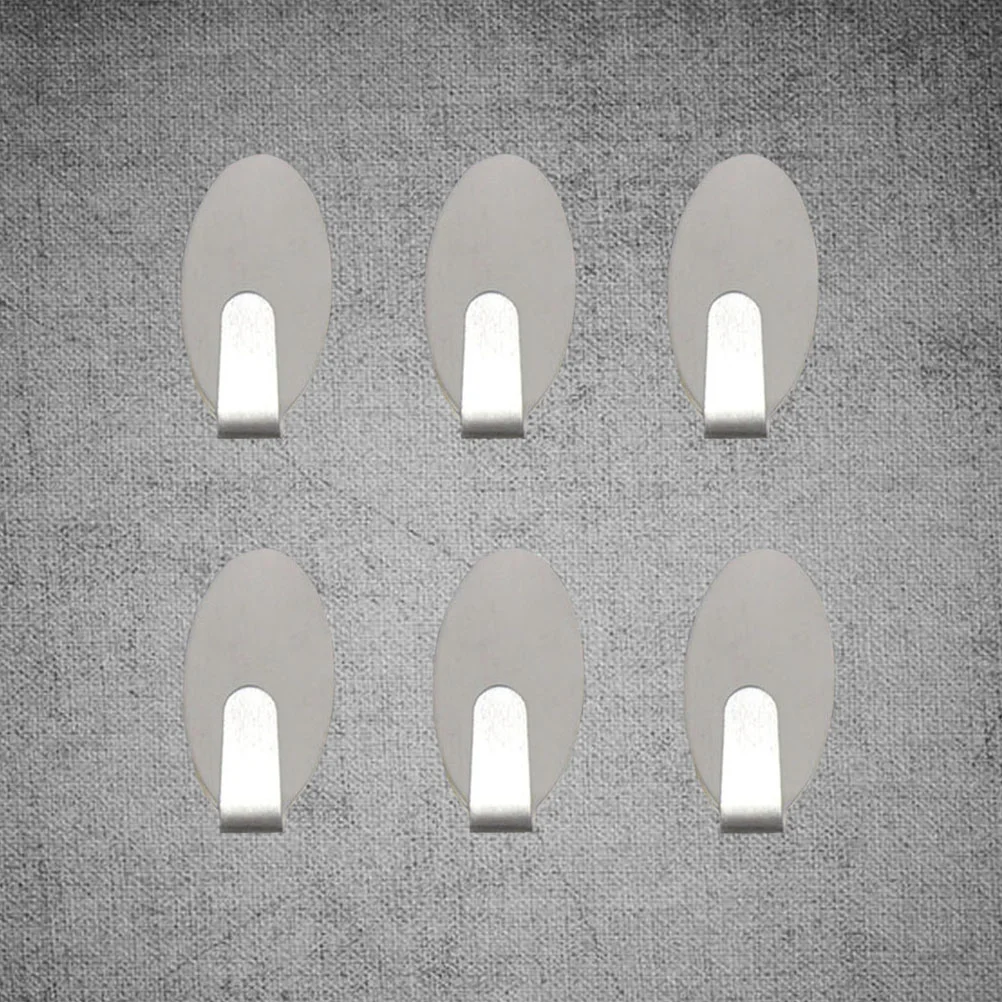

6 Pcs Wall Hanger Wall Mounted Hooks Robe Hooks Bathrooms Wall Hanging Hooks Wall-mounted Adhesive Hooks