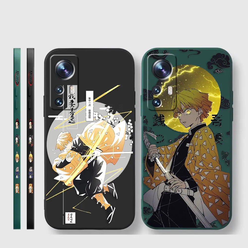 Phone Case For Xiaomi 13 12 12T 12S 11 11T 10 10S 9 8 Pro Ultra Lite Case Cover Funda Cqoue Shell Kimetsu No Yaiba Demon Slayer