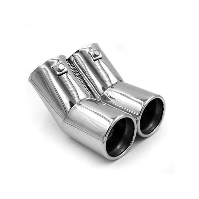 

Car Stainless Steel Tail Tube Tail Throat Modified Exhaust Pipe Decoration For VW Bora Golf 4 Mk4 Jetta Chrome