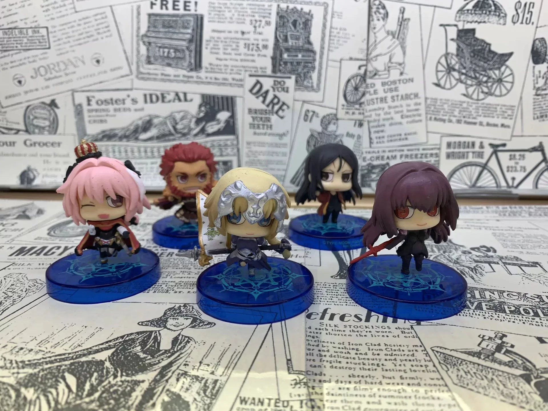 Fate Grand Order 5 шт./компл. Saber Mash Kyrielight eyes Милая версия аниме девушки ПВХ экшн-фигурка