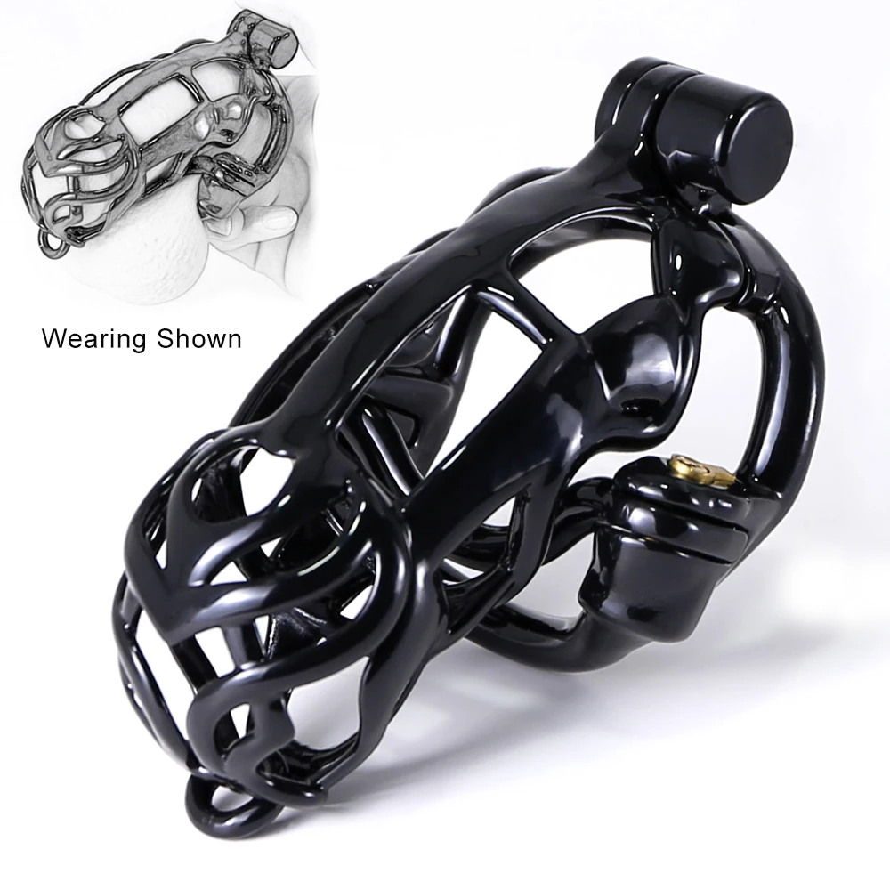 

Alien Bull Head Cock Cage Set Lightweight Male Chastity Cage Kit Tri-Lock Penis Ring Cobra Cages Trainer Belt Sex Toys For Men