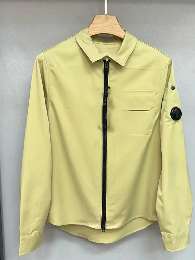 Мужская повседневная модная куртка на молнии с линзами