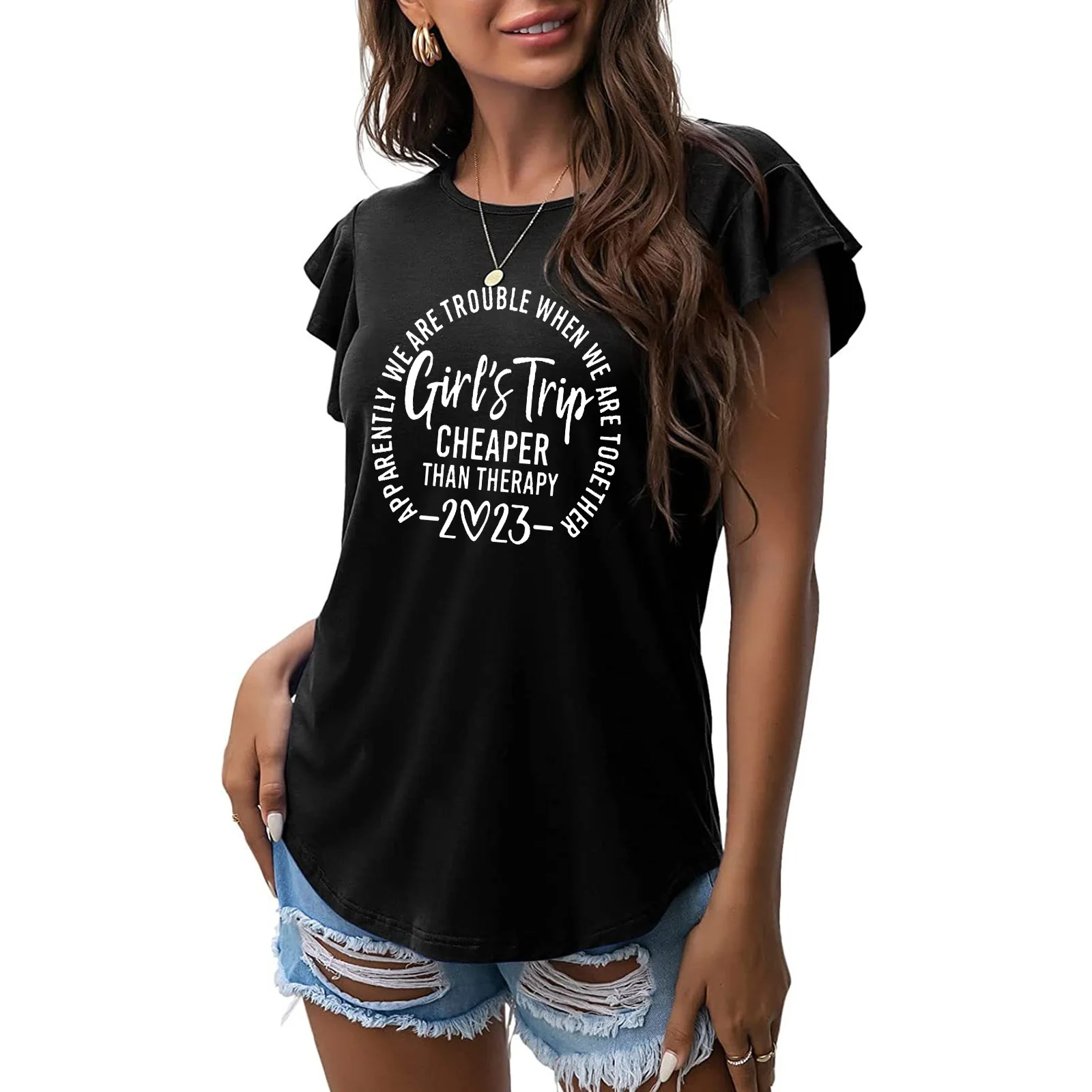 

Блузка женская шифоновая с коротким рукавом и круглым вырезом