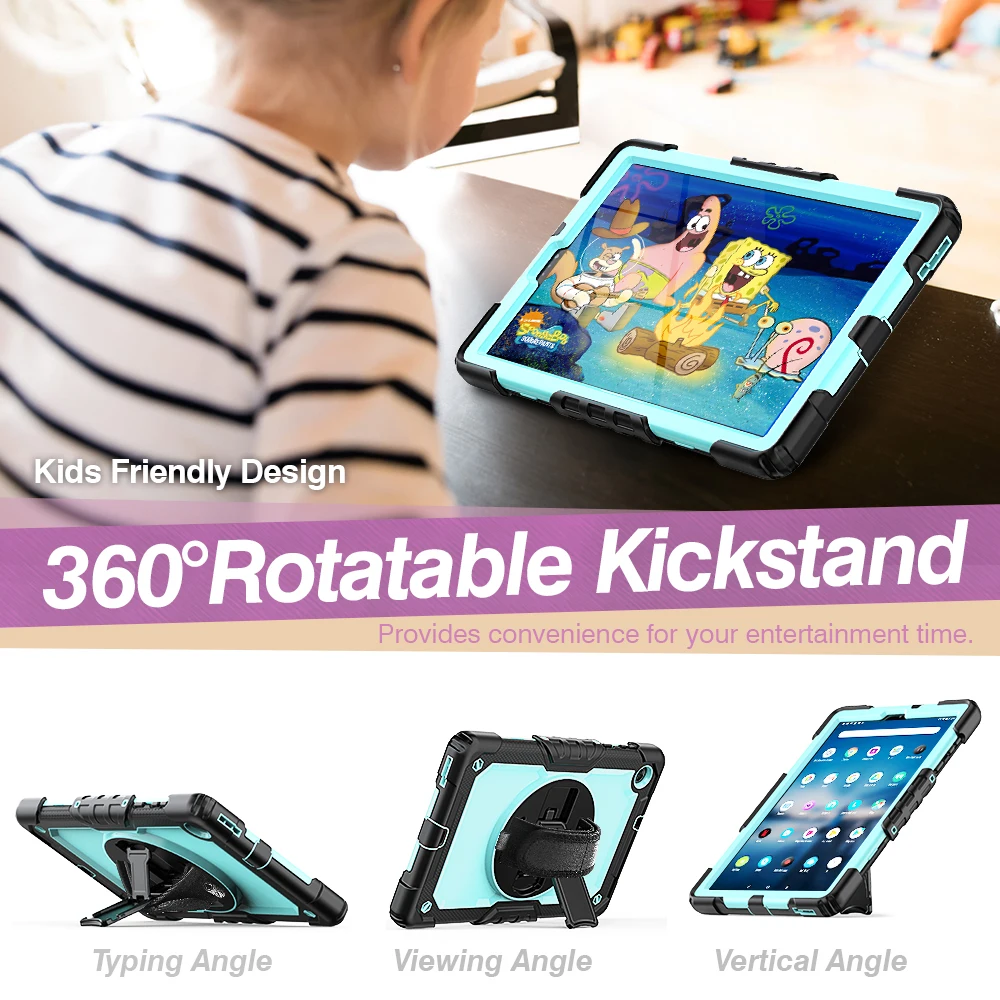 Фото Противоударный чехол для Lenovo Tab M11 Xiaoxin Pad 2024 TB330FU TB-X306F X306X K10 M10 3rd Gen TB328FU K11 с ремешком на запястье и подставкой №3