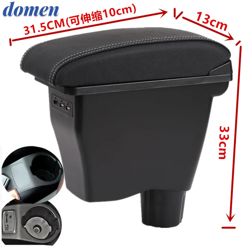 

For smart fortwo Armrest box For smart forfour Car Armrest Retrofit parts Interior Storage box with 3USB car accessories