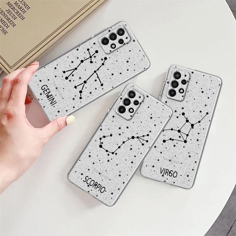 Телефонный чехол для Samsung Galaxy A22 A53 5G A13 A23 A41 A12 A52 A14 A32 A03 A33 Cover A73 A11 A21s Capa Aries Constellations