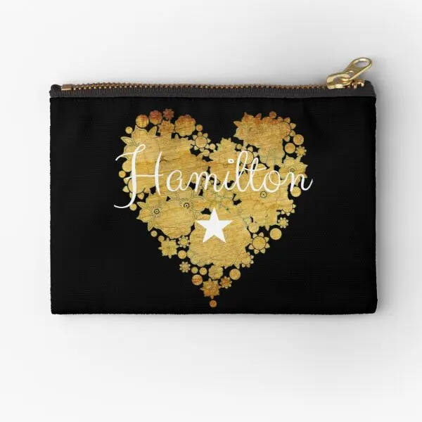 

I Love Hamilton Heart Gift Merchandise Zipper Pouches Coin Men Bag Money Women Wallet Cosmetic Storage Key Socks Packaging