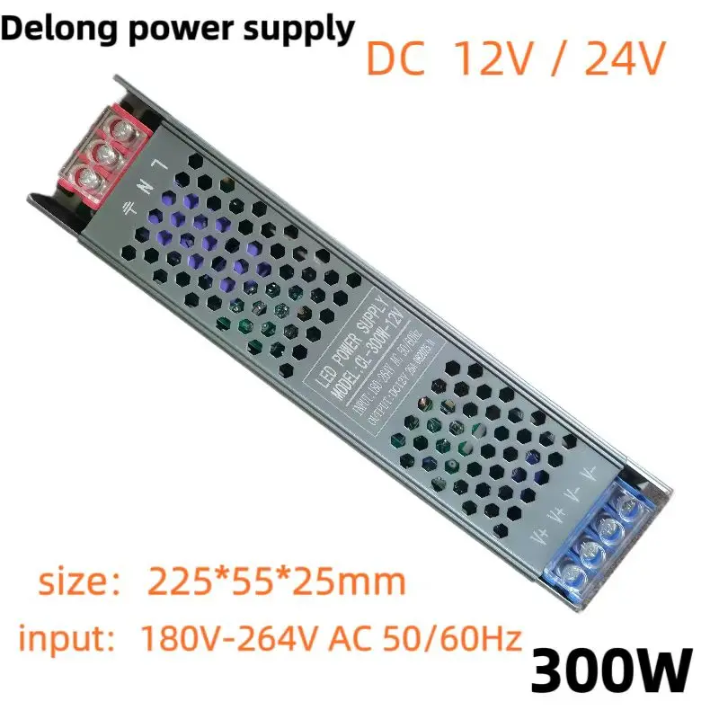 

Блок питания DELAN 12 В 24 В 60 Вт 100 Вт 200 Вт 300 Вт 400 Вт 180 В 220 В 264 В переменного тока до 12 24 В постоянного тока Трансформатор освещения драйвера светодиодной ленты