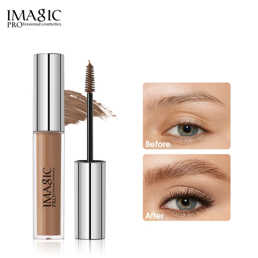 

6 Colors New Eyebrow Mascara Cream Long Lasting Waterproof Eyebrow Liquid Tattoo Brow Tint Natural Brown Matte Eyebrow Gel Brush