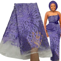 bestway 2022 fashion french tulle lace fabric 5 yards high quality nigerian women wedding stone embroidery african lace fabric