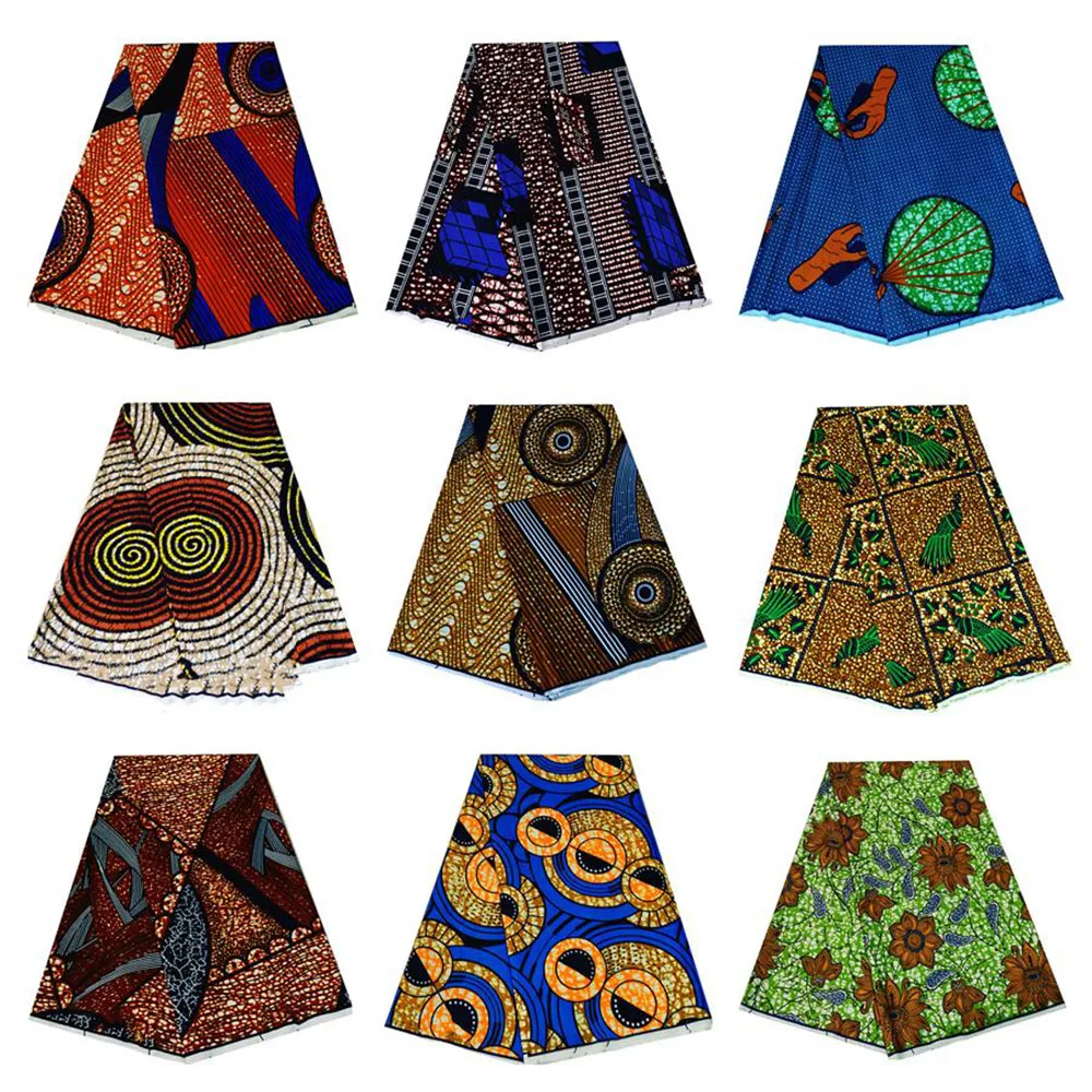 African Wax Fabric 6Yard Ankara Fabric 2022 New African Fabric Print 100% polyester Pagne African Wax For Wedding Dress Sewing